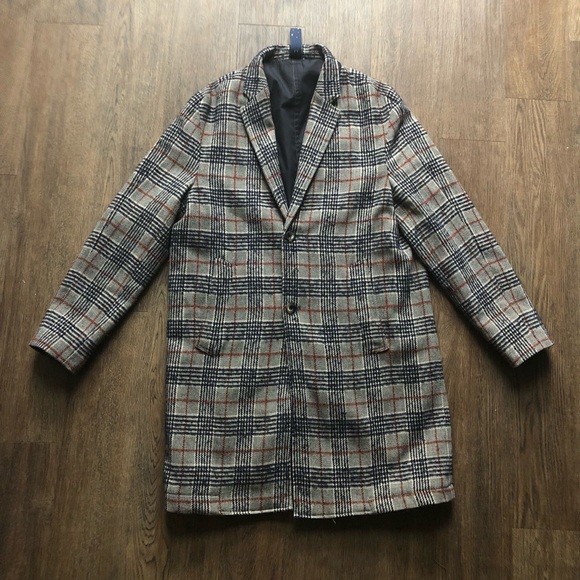 Zara Other - Blue Checked Coat